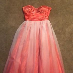 Strapless prom dress